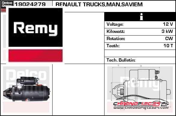 Achat de REMY 19024279 Démarreur pas chères