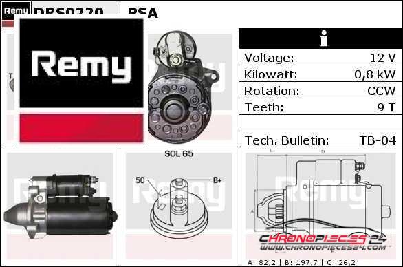 Achat de REMY DRS0220 Démarreur pas chères