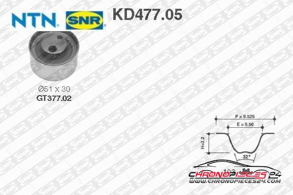 Achat de SNR KD477.05 Kit de distribution pas chères