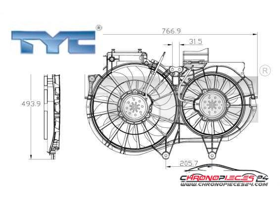 Achat de TYC 802-0053 Ventilateur, refroidissement du moteur pas chères