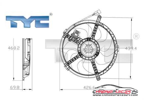 Achat de TYC 803-0010 Ventilateur, refroidissement du moteur pas chères