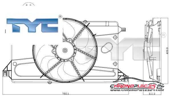 Achat de TYC 820-0002 Ventilateur, refroidissement du moteur pas chères