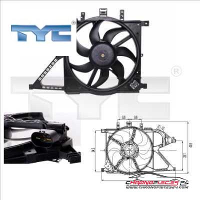 Achat de TYC 825-0007 Ventilateur, refroidissement du moteur pas chères