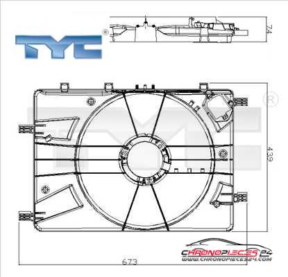 Achat de TYC 825-0016-1 Support, ventilateur de radiateur pas chères