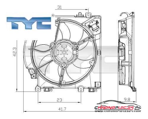 Achat de TYC 828-0001 Ventilateur, refroidissement du moteur pas chères