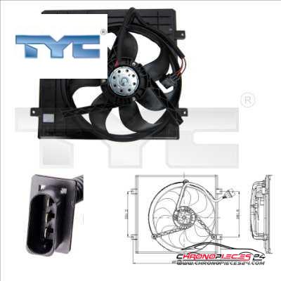 Achat de TYC 832-0002 Ventilateur, refroidissement du moteur pas chères