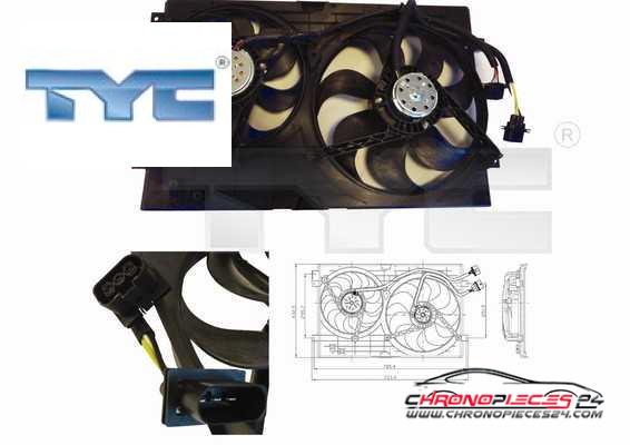 Achat de TYC 837-0024 Ventilateur, refroidissement du moteur pas chères