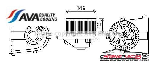 Achat de AVA QUALITY COOLING AI8378 Moteur électrique, pulseur d'air habitacle pas chères