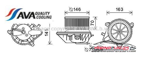 Achat de AVA QUALITY COOLING CN8292 Moteur électrique, pulseur d'air habitacle pas chères