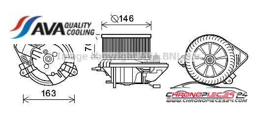 Achat de AVA QUALITY COOLING CN8295 Moteur électrique, pulseur d'air habitacle pas chères