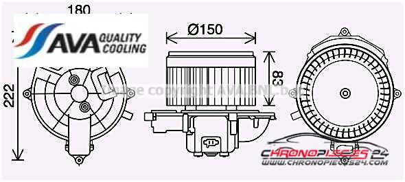 Achat de AVA QUALITY COOLING CN8310 Moteur électrique, pulseur d'air habitacle pas chères