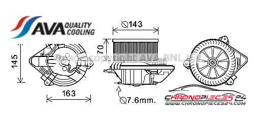 Achat de AVA QUALITY COOLING CN8510 Moteur électrique, pulseur d'air habitacle pas chères