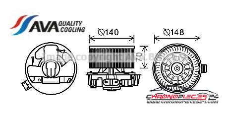 Achat de AVA QUALITY COOLING DN8383 Moteur électrique, pulseur d'air habitacle pas chères