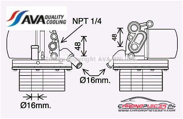 Achat de AVA QUALITY COOLING FD3625H Radiateur d'huile pas chères