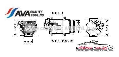 Achat de AVA QUALITY COOLING MSAK404 Compresseur, climatisation pas chères