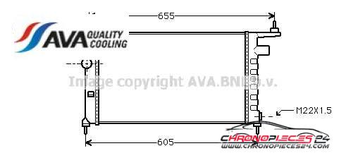 Achat de AVA QUALITY COOLING OLA2183 Radiateur, refroidissement du moteur pas chères