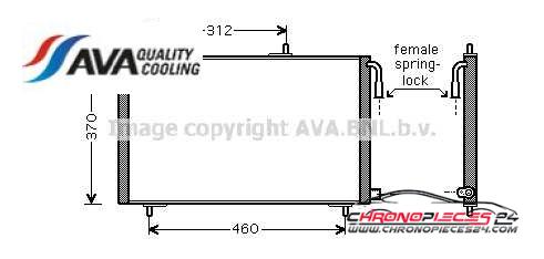 Achat de AVA QUALITY COOLING PE5257 Condenseur, climatisation pas chères