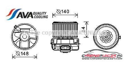 Achat de AVA QUALITY COOLING PE8369 Moteur électrique, pulseur d'air habitacle pas chères