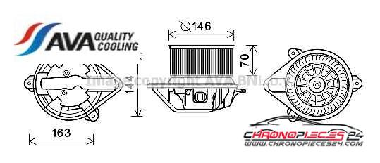 Achat de AVA QUALITY COOLING RT8577 Moteur électrique, pulseur d'air habitacle pas chères