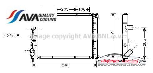 Achat de AVA QUALITY COOLING RTA2231 Radiateur, refroidissement du moteur pas chères