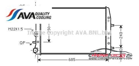 Achat de AVA QUALITY COOLING SAA2008 Radiateur, refroidissement du moteur pas chères