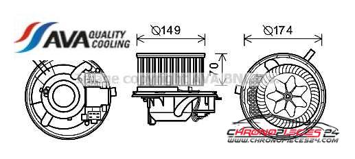 Achat de AVA QUALITY COOLING VN8341 Moteur électrique, pulseur d'air habitacle pas chères