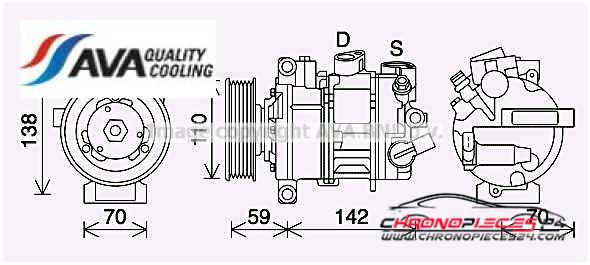 Achat de AVA QUALITY COOLING VNAK401 Compresseur, climatisation pas chères