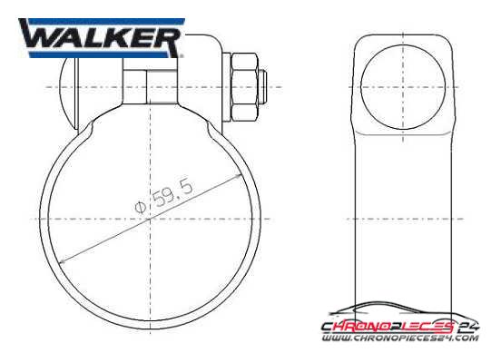 Achat de WALKER 80249 Pièce de serrage, échappement pas chères