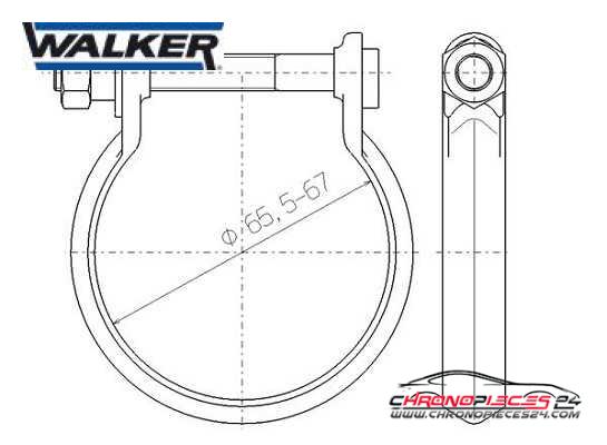 Achat de WALKER 80439 Pièce de serrage, échappement pas chères