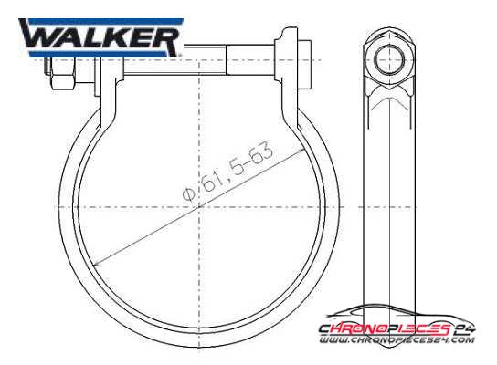 Achat de WALKER 80732 Pièce de serrage, échappement pas chères