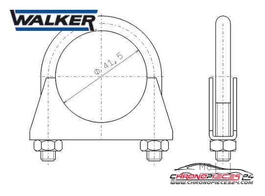 Achat de WALKER 82306 Pièce de serrage, échappement pas chères