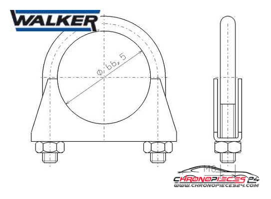 Achat de WALKER 82314 Pièce de serrage, échappement pas chères