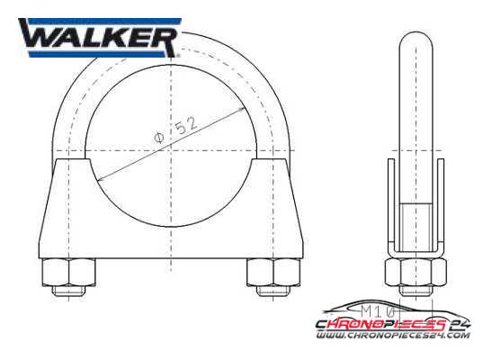 Achat de WALKER 82325 Pièce de serrage, échappement pas chères