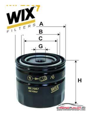 Achat de WIX FILTERS WL7067 Filtre à huile pas chères