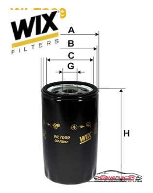 Achat de WIX FILTERS WL7069 Filtre à huile pas chères