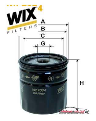 Achat de WIX FILTERS WL7074 Filtre à huile pas chères