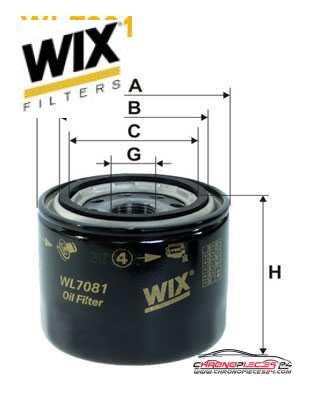 Achat de WIX FILTERS WL7081 Filtre à huile pas chères