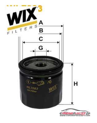 Achat de WIX FILTERS WL7083 Filtre à huile pas chères