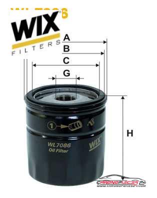 Achat de WIX FILTERS WL7086 Filtre à huile pas chères