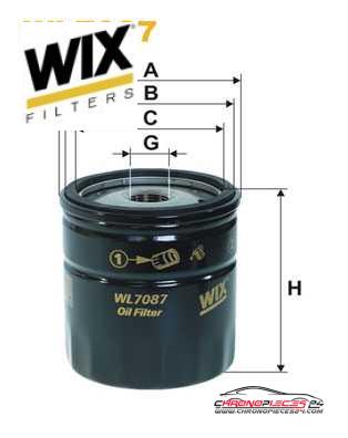 Achat de WIX FILTERS WL7087 Filtre à huile pas chères