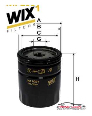 Achat de WIX FILTERS WL7091 Filtre à huile pas chères