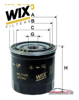 Achat de WIX FILTERS WL7100 Filtre à huile pas chères