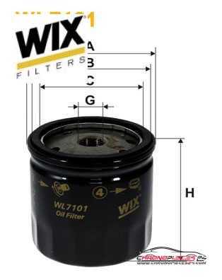 Achat de WIX FILTERS WL7101 Filtre à huile pas chères