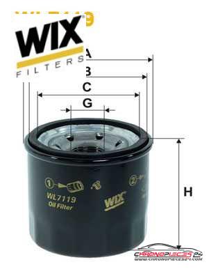 Achat de WIX FILTERS WL7119 Filtre à huile pas chères