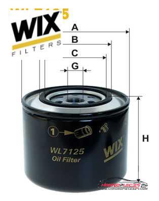 Achat de WIX FILTERS WL7125 Filtre à huile pas chères