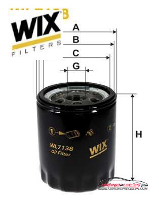 Achat de WIX FILTERS WL7138 Filtre à huile pas chères