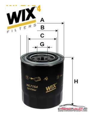 Achat de WIX FILTERS WL7154 Filtre à huile pas chères