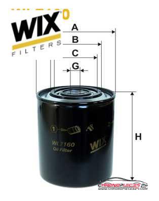 Achat de WIX FILTERS WL7160 Filtre à huile pas chères