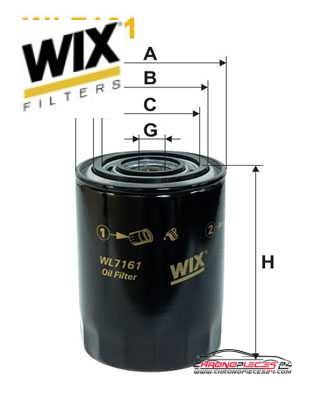 Achat de WIX FILTERS WL7161 Filtre à huile pas chères