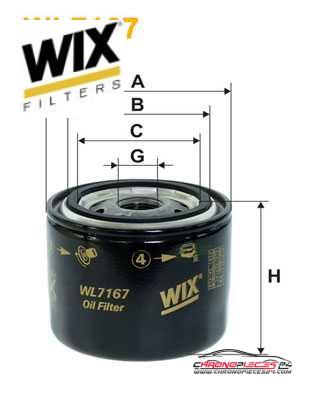 Achat de WIX FILTERS WL7167 Filtre à huile pas chères